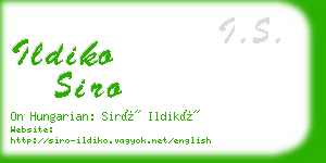 ildiko siro business card